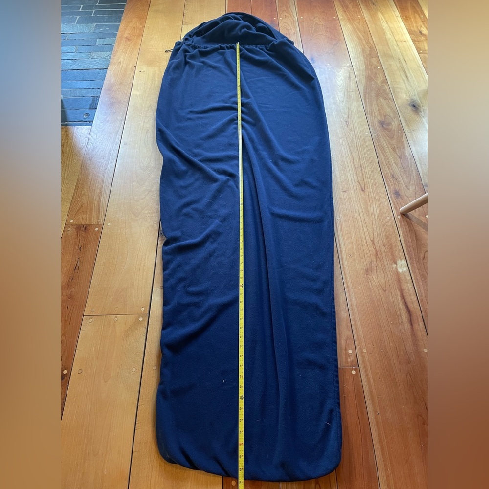 Fleece Sleeping Bag Liner Navy Mummy Style - Picture 6 of 7